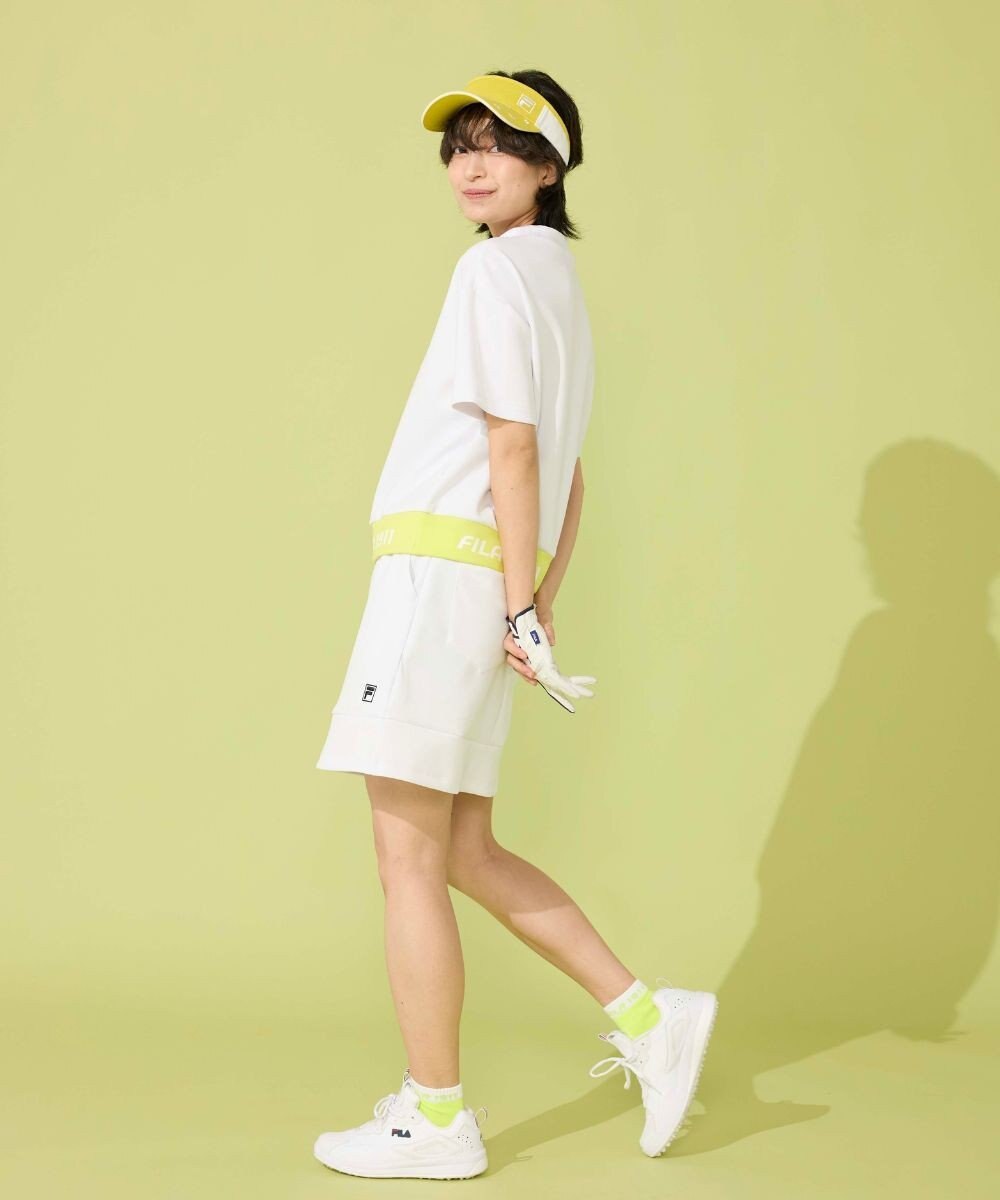 FILA GOLF／marie claire 【FILA GOLF】 裾切り替え半袖モックネックシャツ｜セットアップ可 