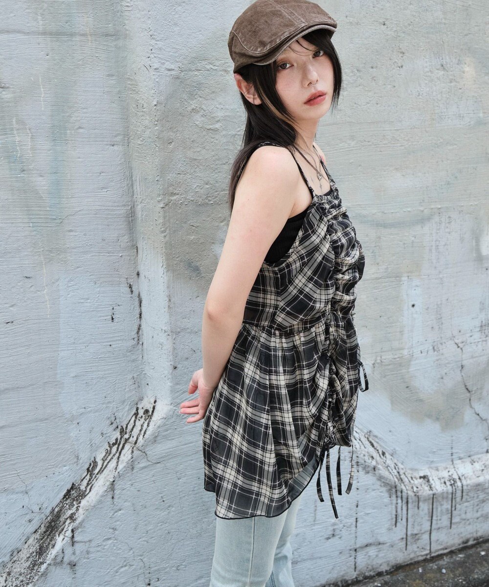 WEGO ドロストデザインキャミワンピース 