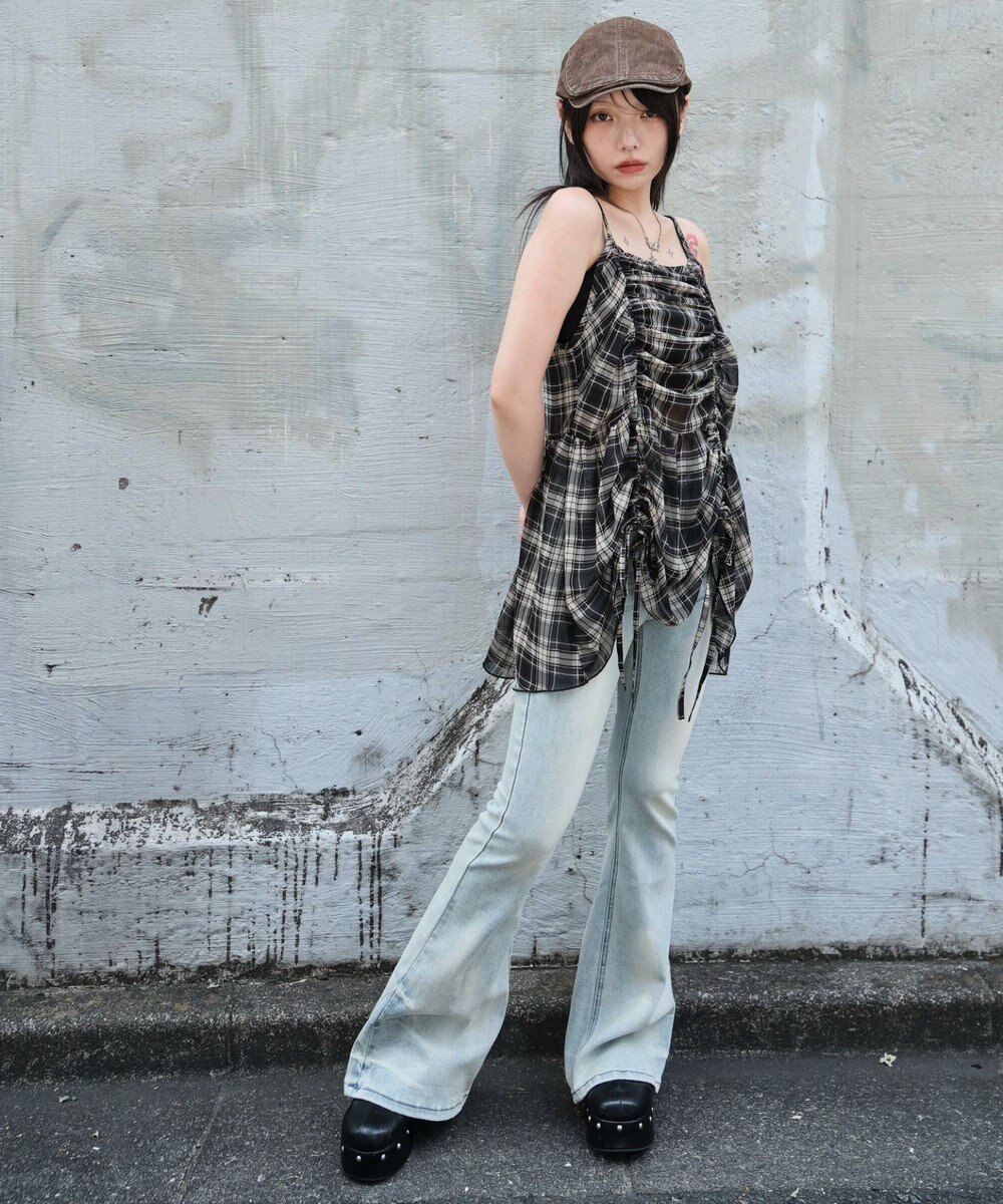 WEGO ドロストデザインキャミワンピース 