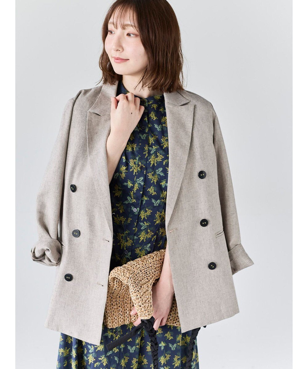 Te chichi リネンMIXロングスリーブジャケット 