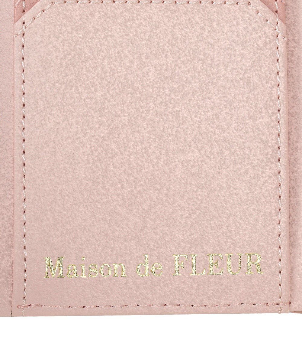 Maison de FLEUR リボンチャームキルティングプチウォレット 