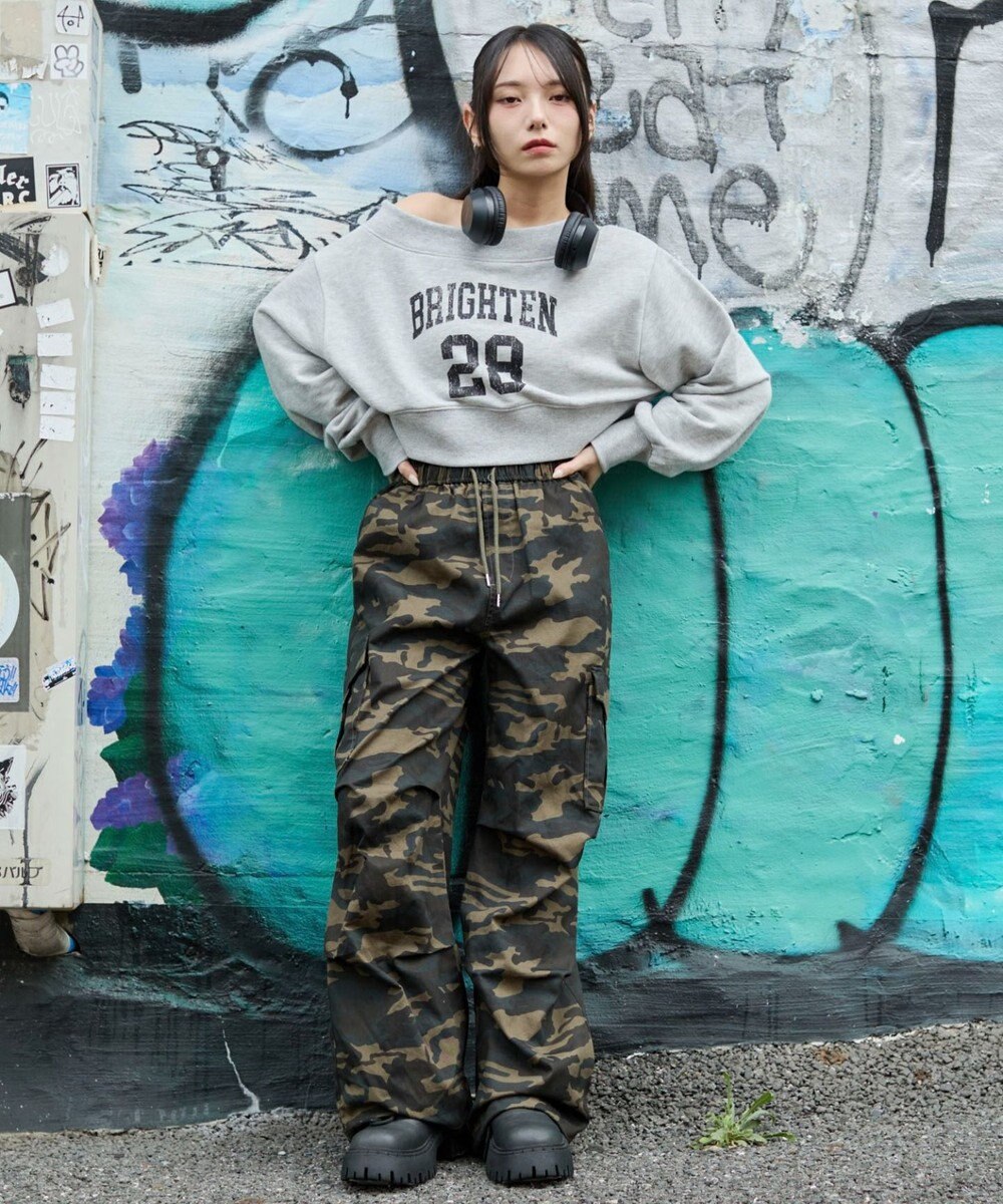 WEGO 【ウエストゴム/XSSMサイズ展開】ツイルイージーカーゴパンツ 