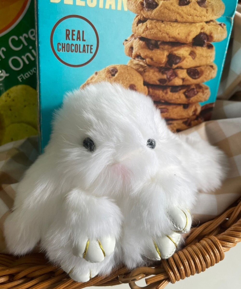 WEGO もふもふうさぎぬいぐるみキーホルダー 