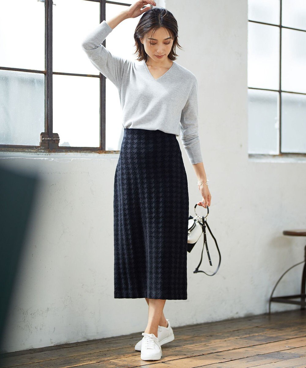 ICB 【人気のため新色追加・WEB限定カラーあり】ソフトウールハイゲージ Vネックニット 