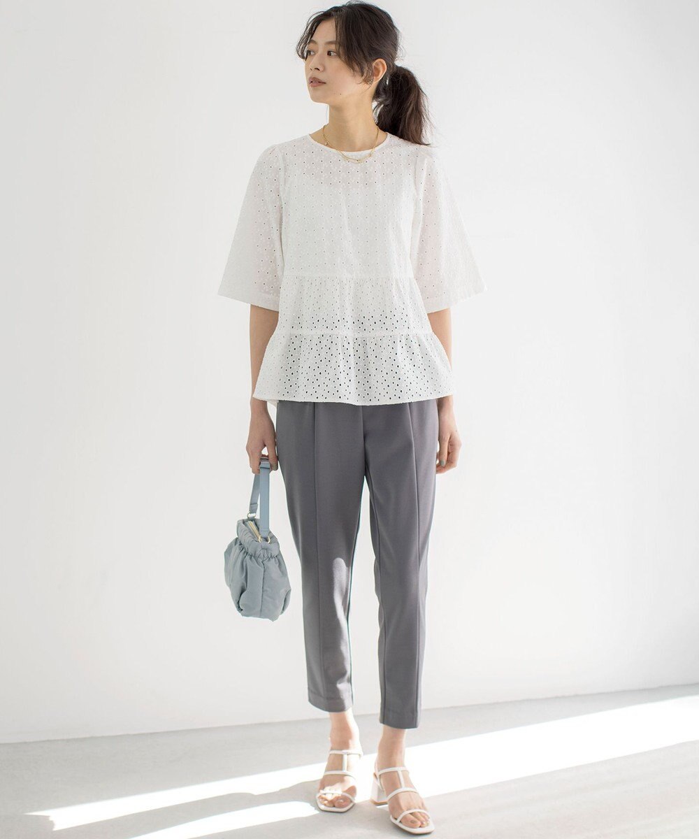 組曲 S エンブロイダリーレースフリル ブラウス 