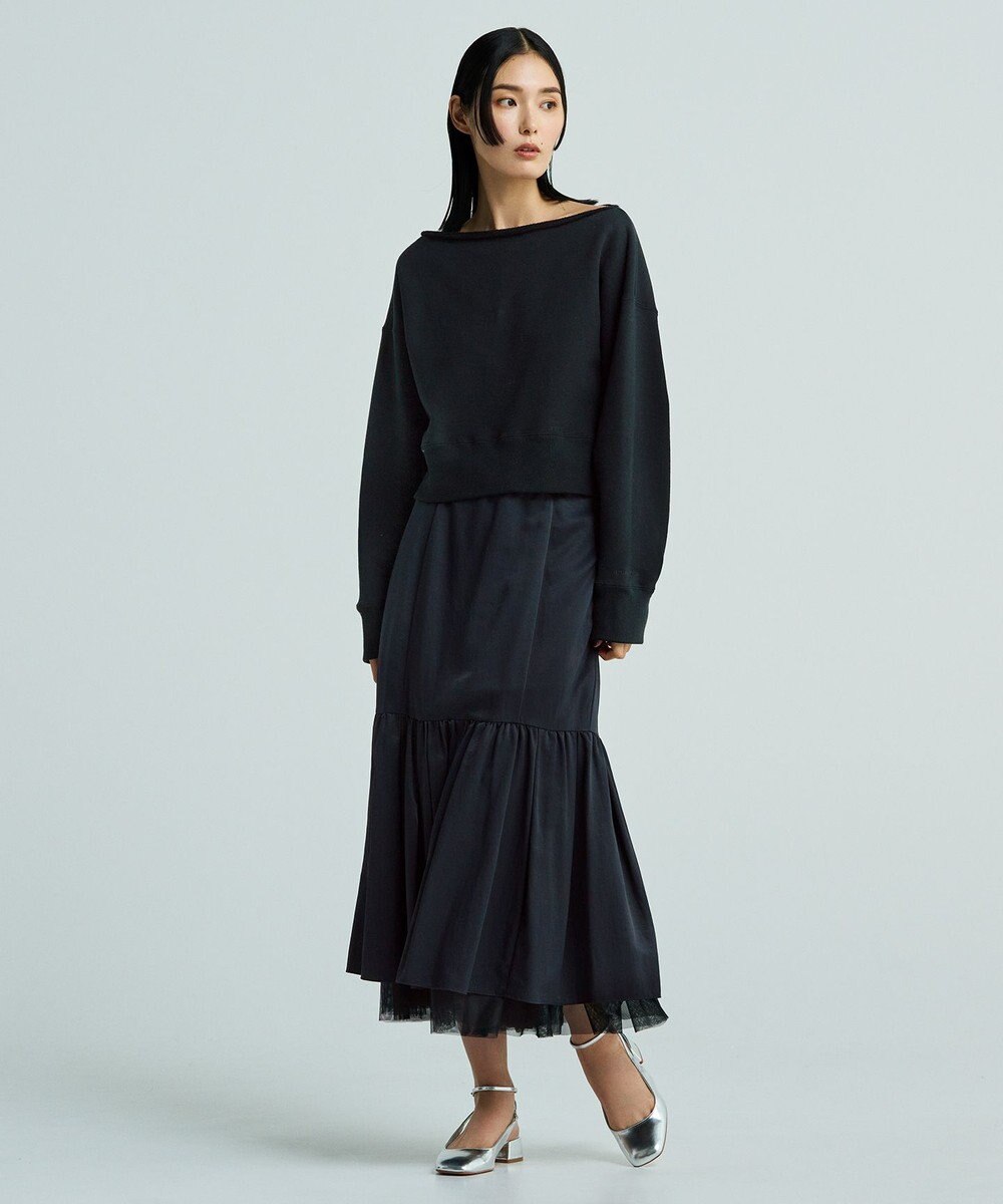 uncrave 【撥水・UVカット】ナイロンタスラン ティアードスカート（uncrave WHITE） 