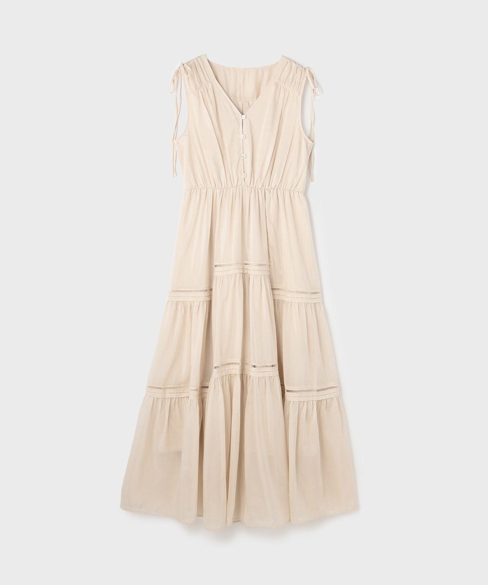 GRACE CONTINENTAL コットンシルクティアードワンピース 