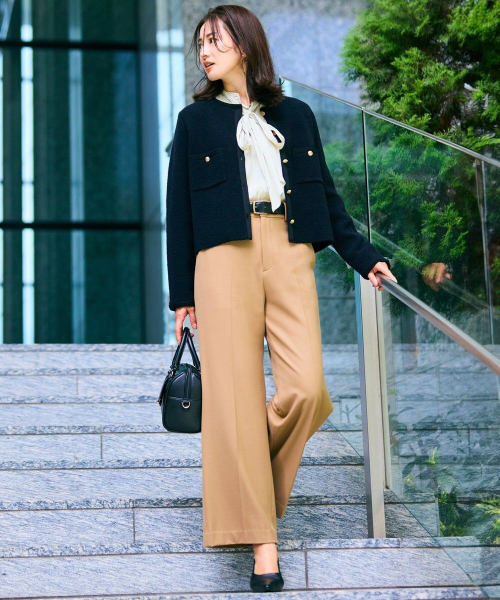 23区 S 【洗える】ミニブークレニット カーディガン 