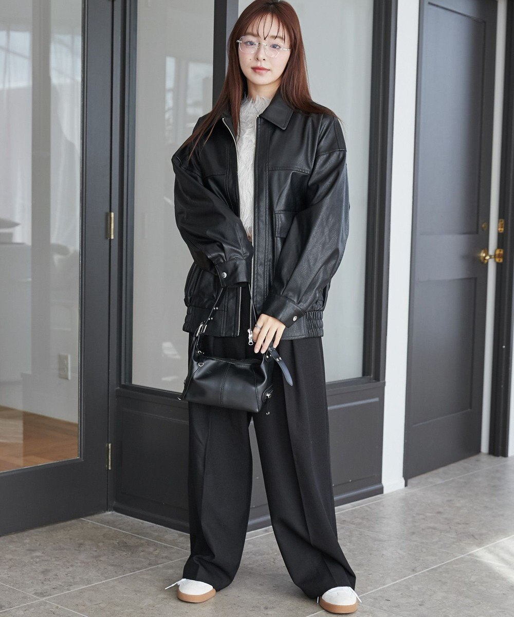 WEGO ヴィンテージライクPUフライトジャケット 