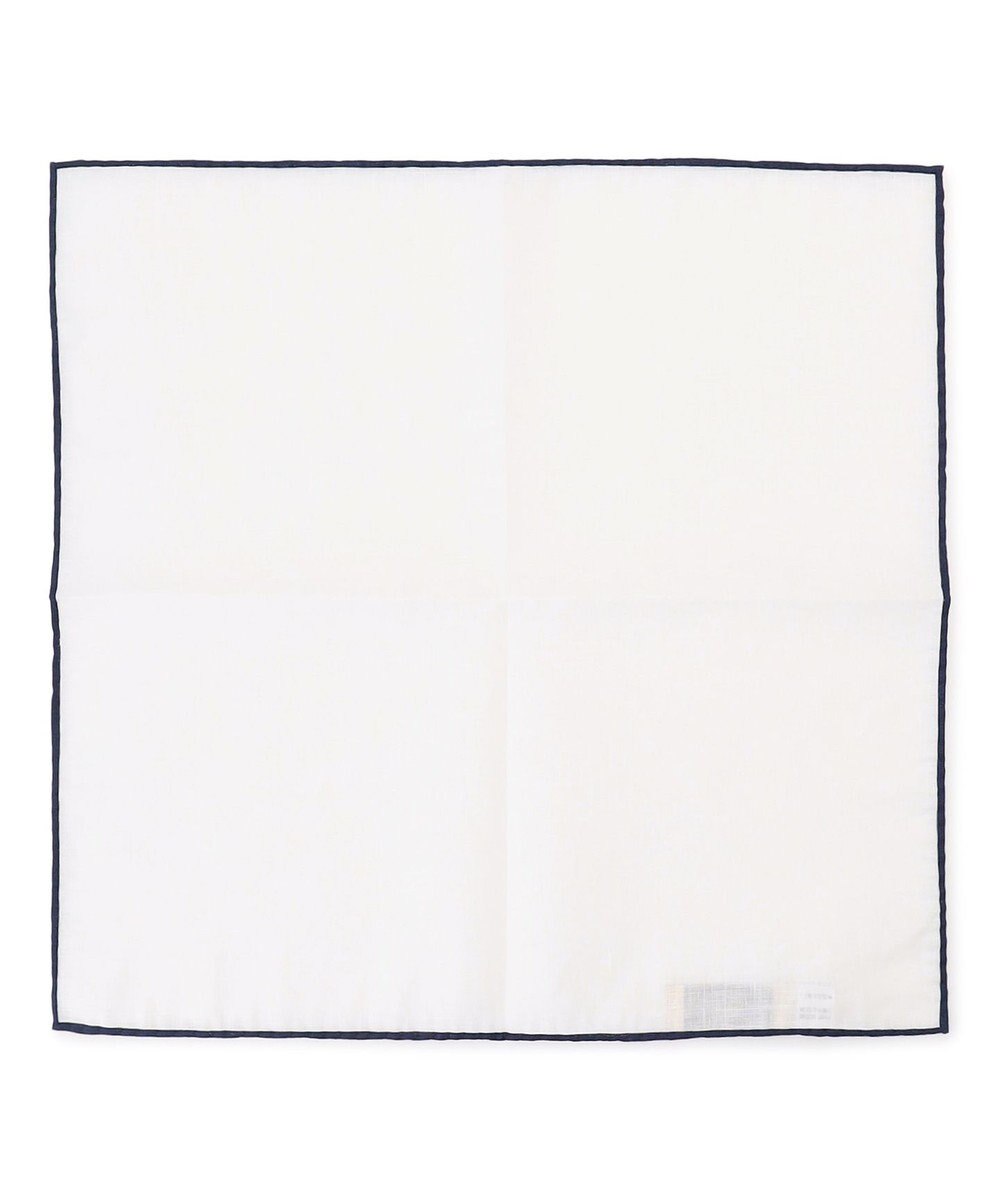 J.PRESS MEN 無地ヘムプリントリネン チーフ 