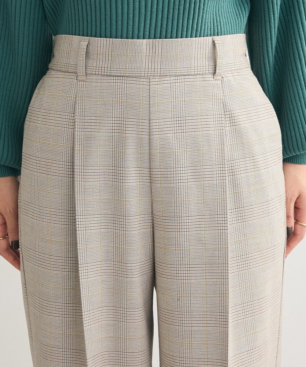 Green Parks あったかきれシル柄　ワイドストレートパンツ 