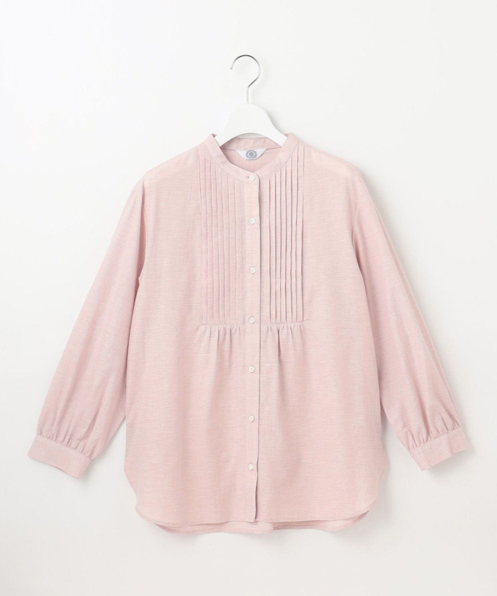 J.PRESS LADIES 【洗える】BEZピンチェック ピンタック ブラウス 