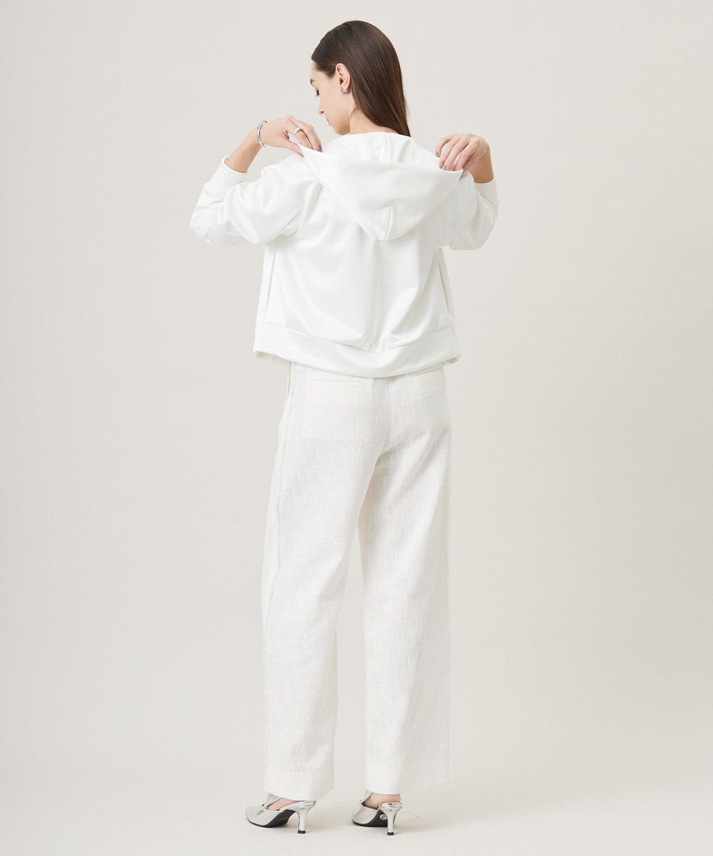 ICB 【洗える】サテンボンディング ジップアップパーカー 