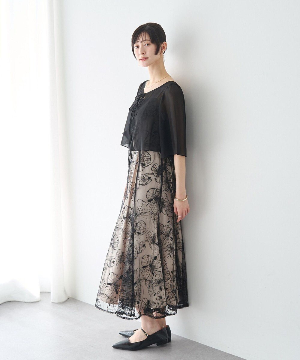 YECCA VECCA 【2点SET】フラワー柄スパンコール刺繍ドレス 