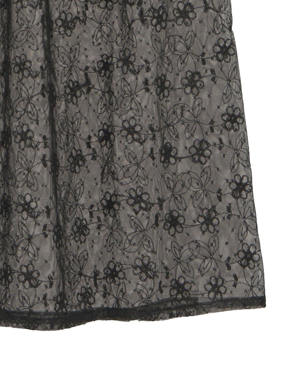 earth music&ecology フラワー刺繍レイヤードスカート 