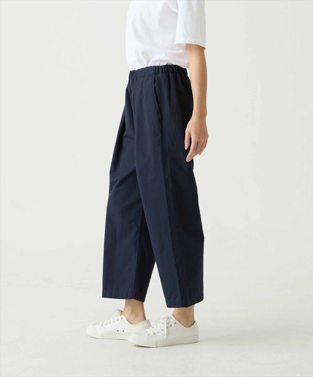 caqu color linen wide cropped コットンリネンクロップド丈ワイドパンツ 