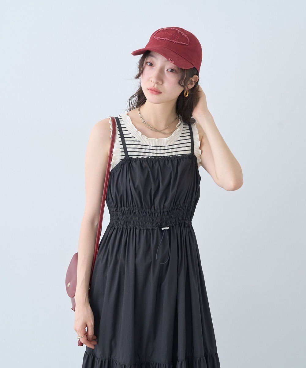 earth music&ecology ドロストシャーリングキャミワンピース 