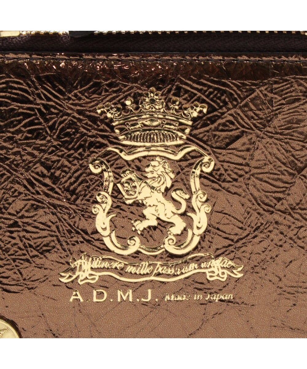 A.D.M.J. 【牛革】クラックメタル/イタリアンレザースモールウォレット 