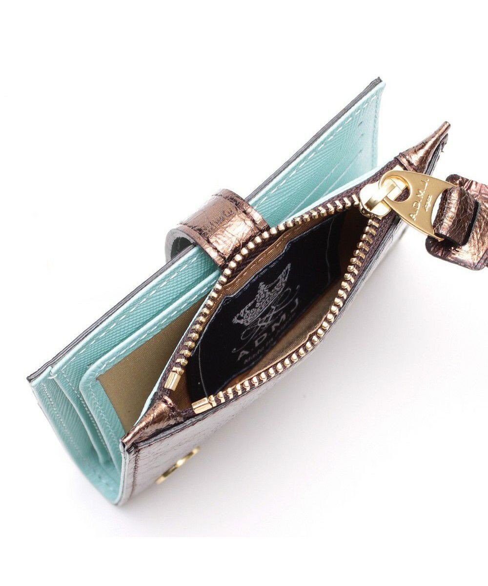 A.D.M.J. 【牛革】クラックメタル/イタリアンレザースモールウォレット 