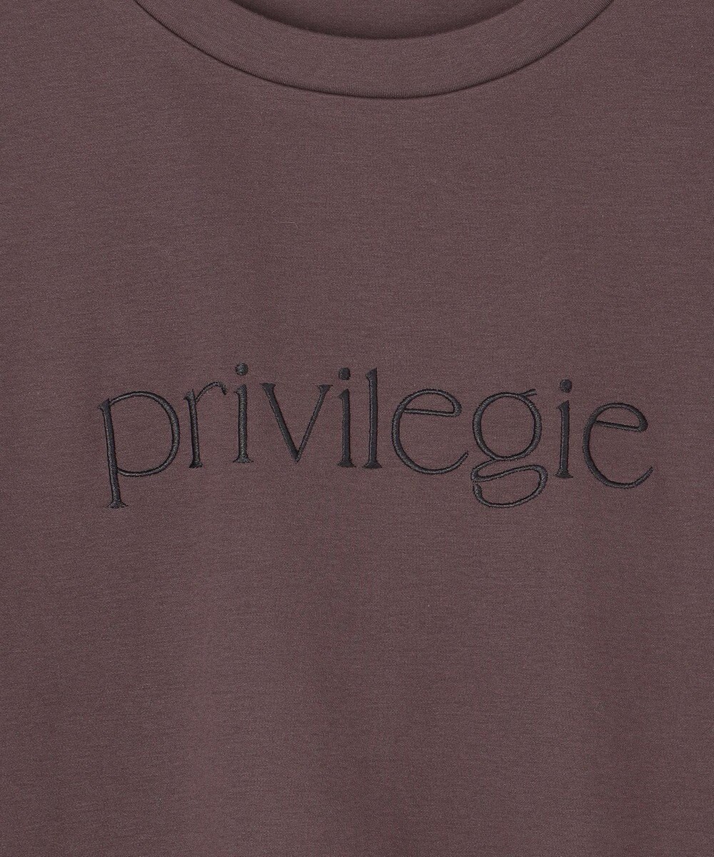 UNFILO BEAUTY FORM ロゴ刺繍フレンチスリーブTシャツ 