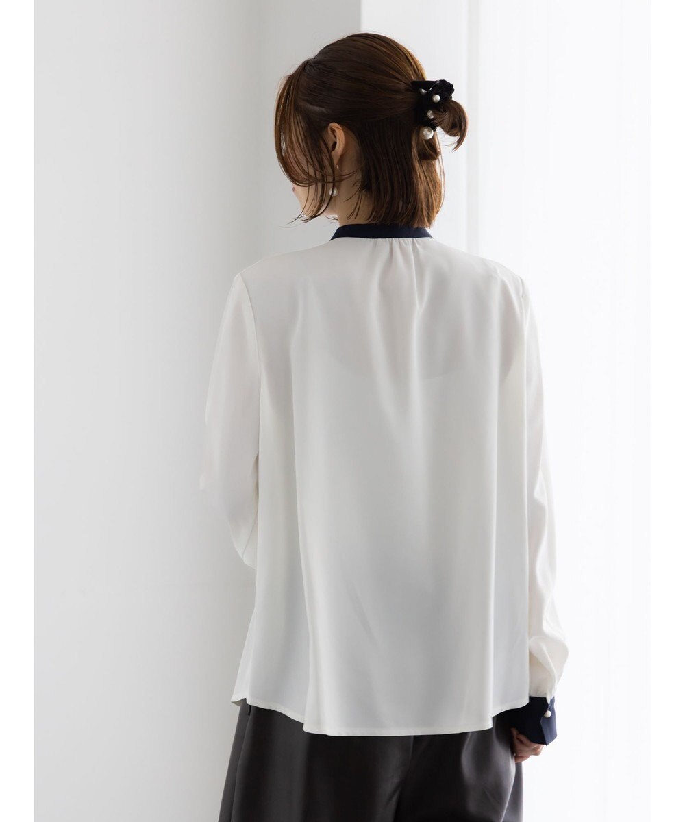 Te chichi パール釦フロントタックブラウス 