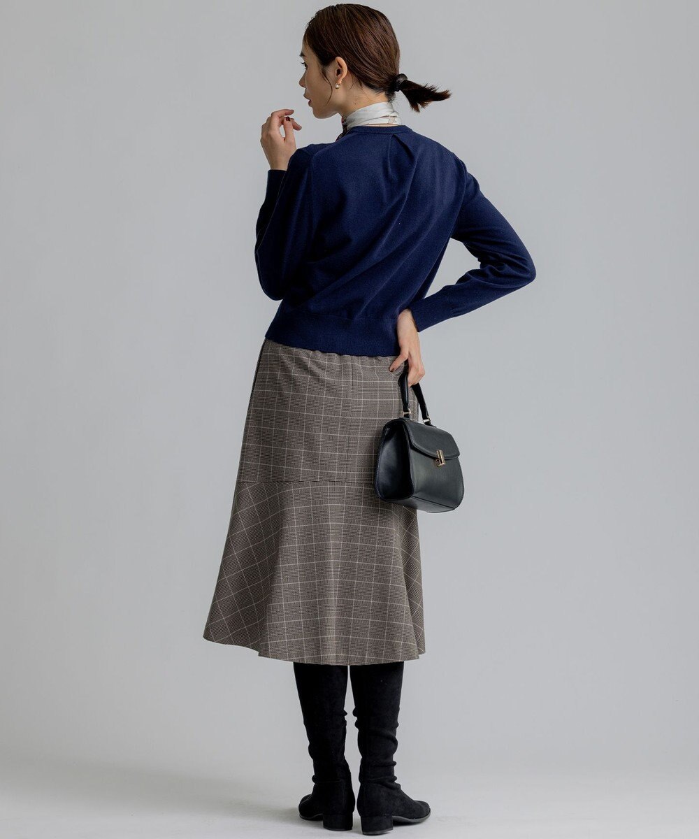 組曲 L 2WAYウォームストレッチ チェックスカート 