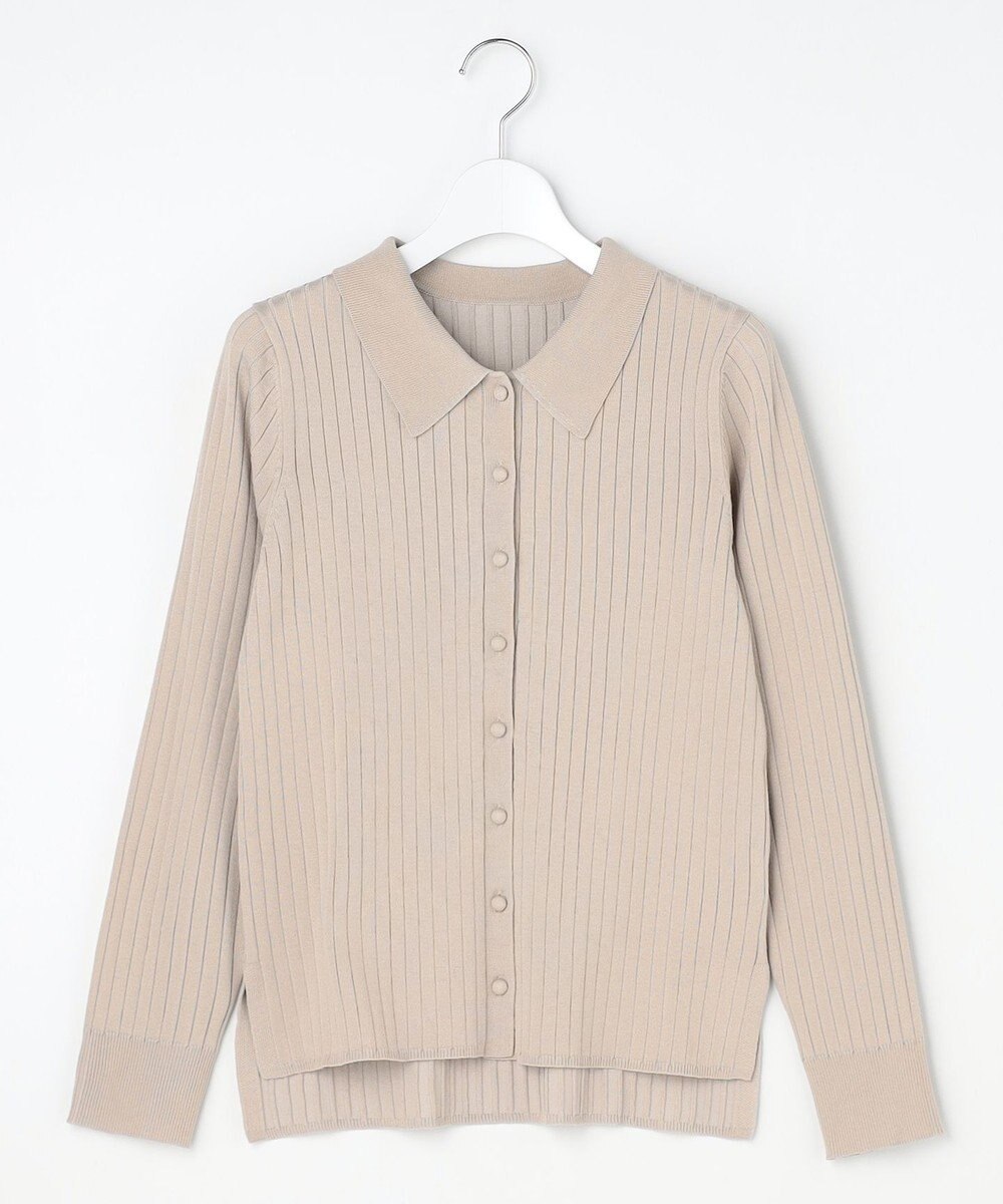 ANY SIS ポロカラーリブ ニット 