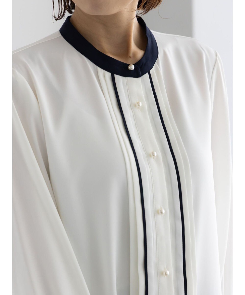 Te chichi パール釦フロントタックブラウス 