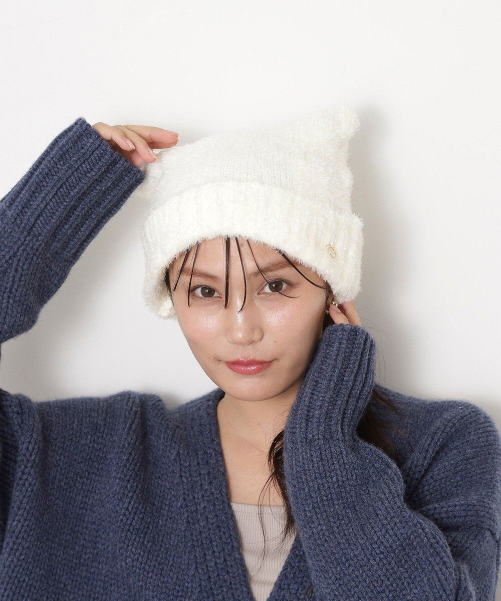 MOONBAT PAUL&JOE ACCESSOIRES(ポール&ジョー)ネコミミ シャギー ニット帽 
