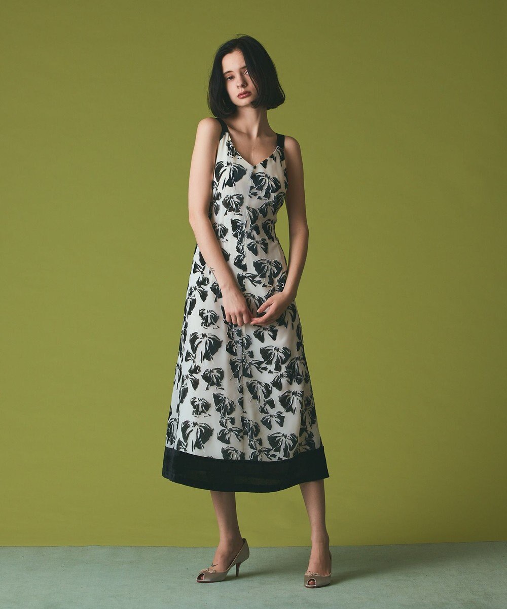 GRACE CONTINENTAL リボンオパールドレス 