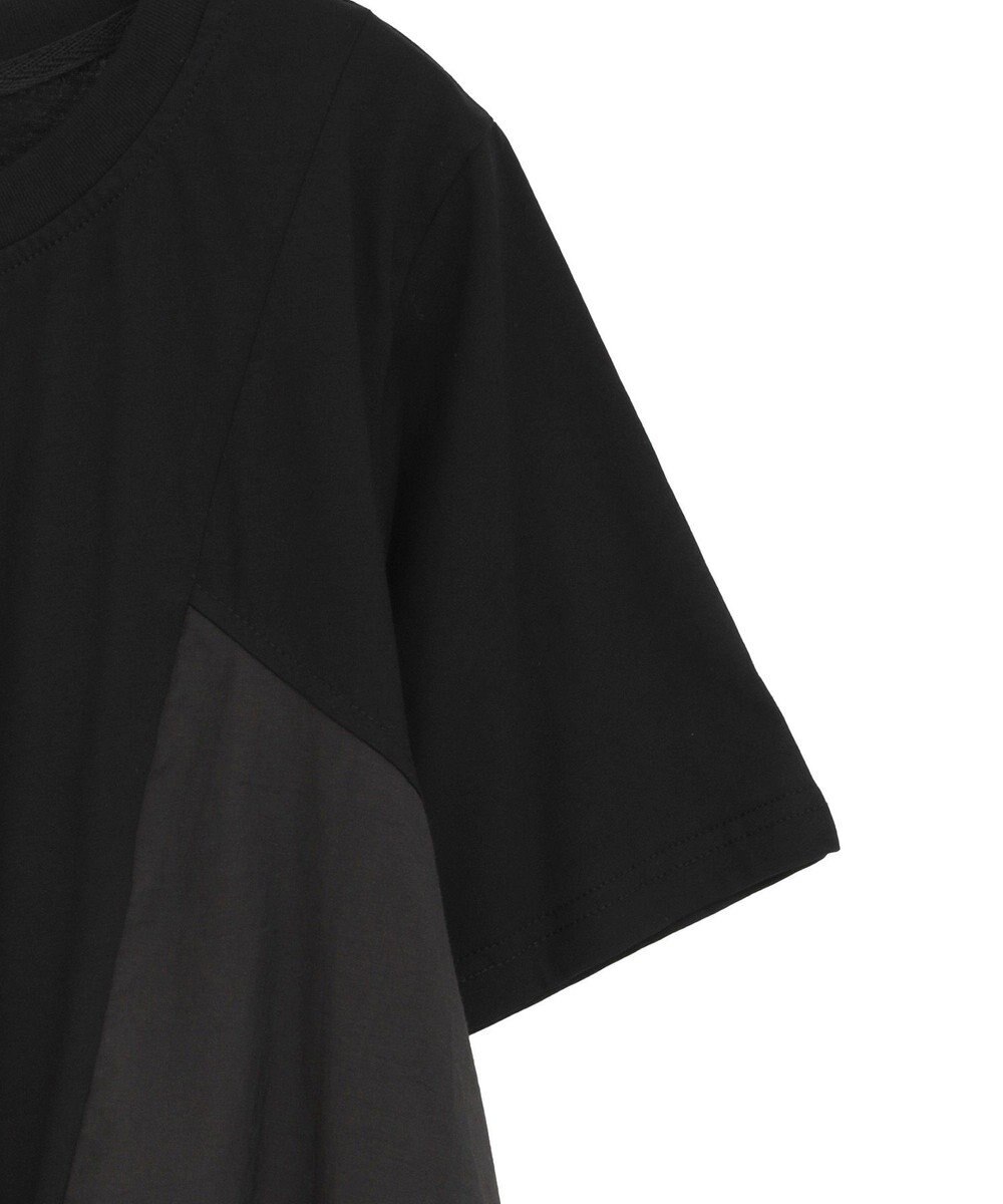 YECCA VECCA 【DOLL UP OOPS】異素材切替フレアートップス 