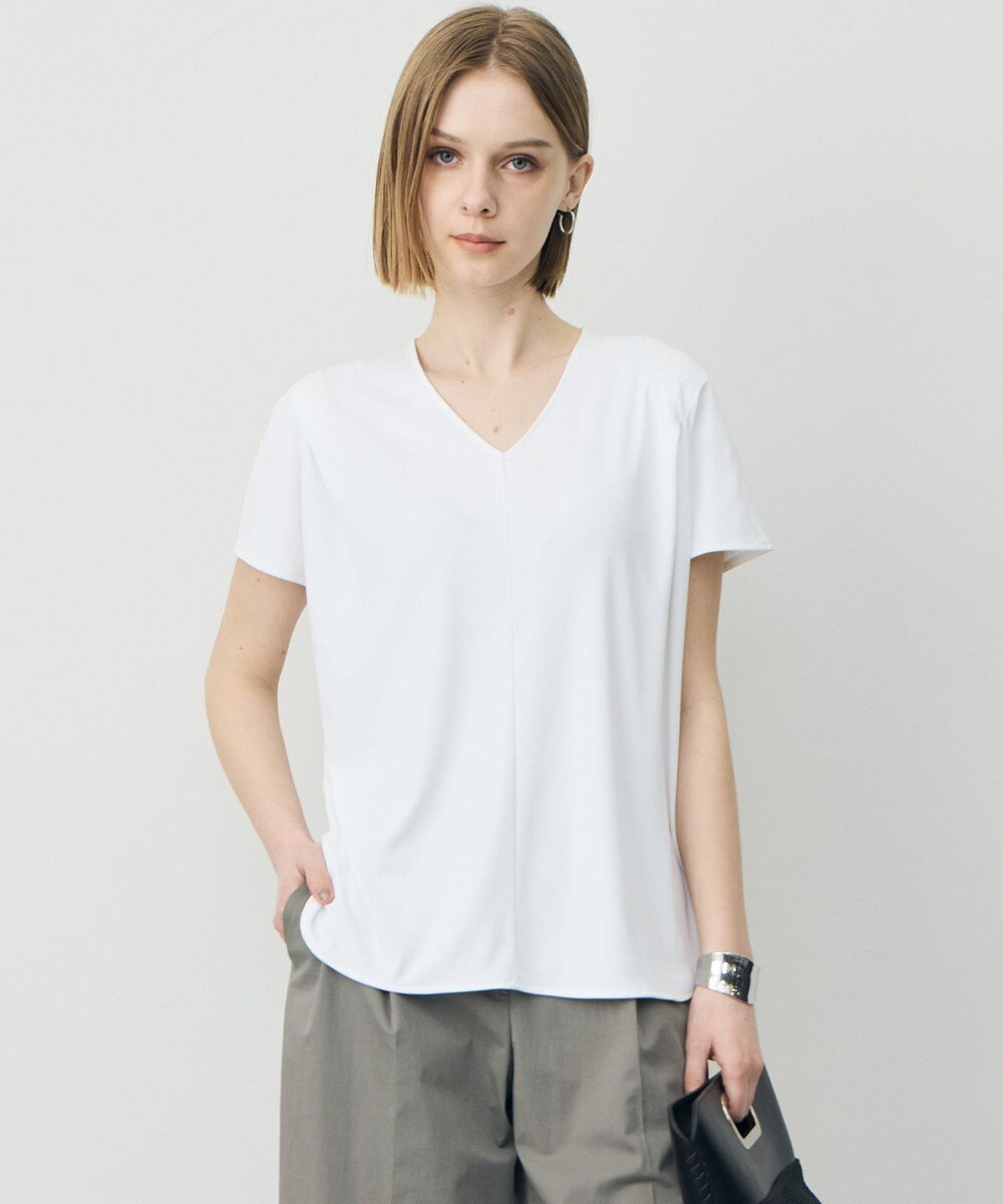 ICB L スパンプラチナム Vネックカットソー 