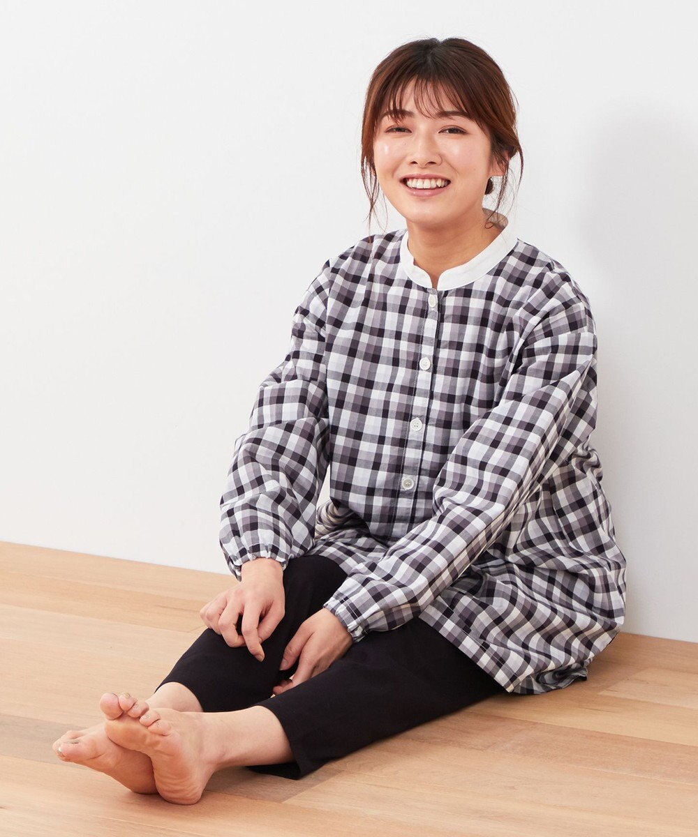 Wing 【パジャマ】長袖・長ズボン　綿100%　チェック柄　ウイング／ワコール　EP4000 