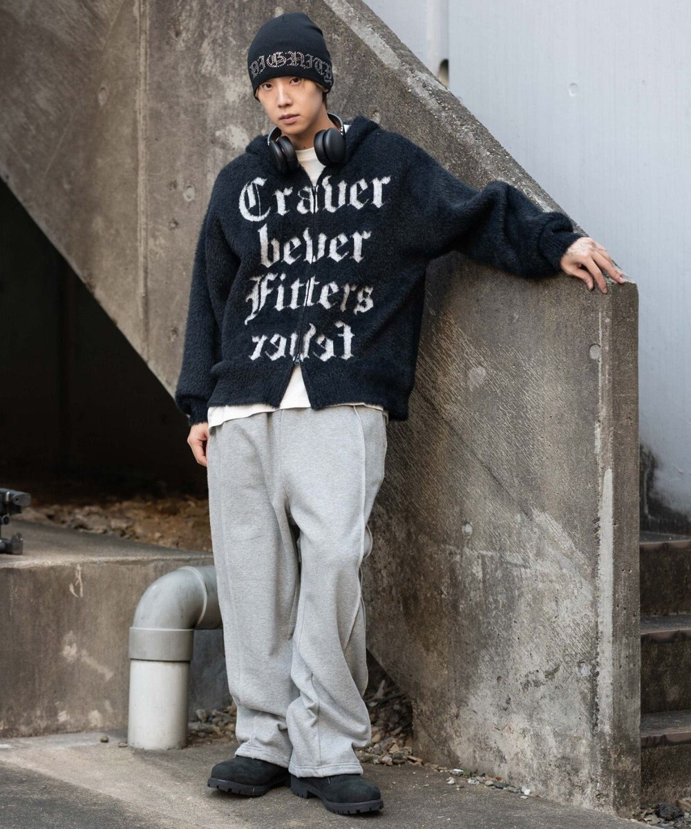 WEGO シャギーグラフィックZIPパーカー 