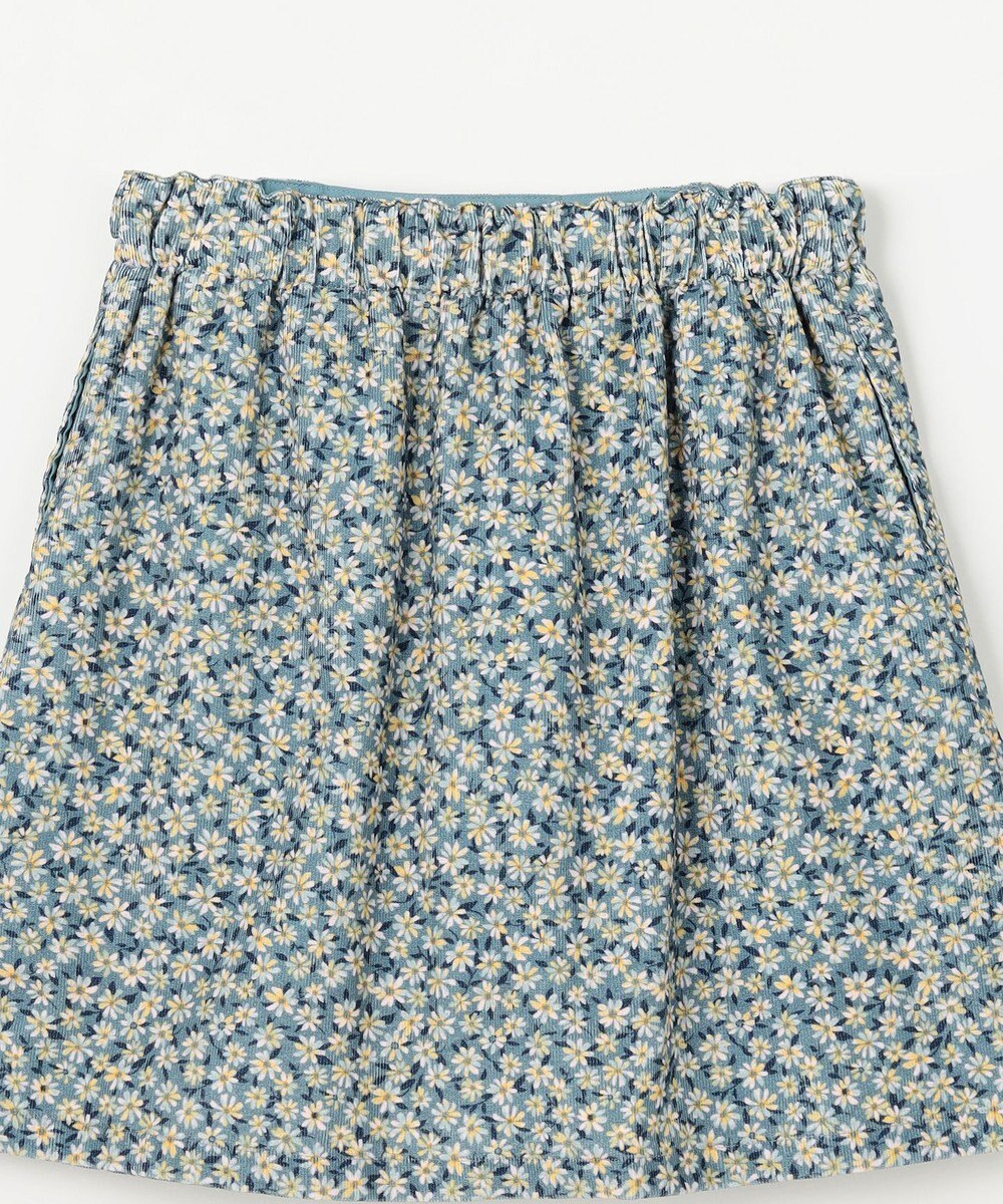 組曲 KIDS 【150-160㎝】モノトーンフラワーコーデュロイ キュロット 