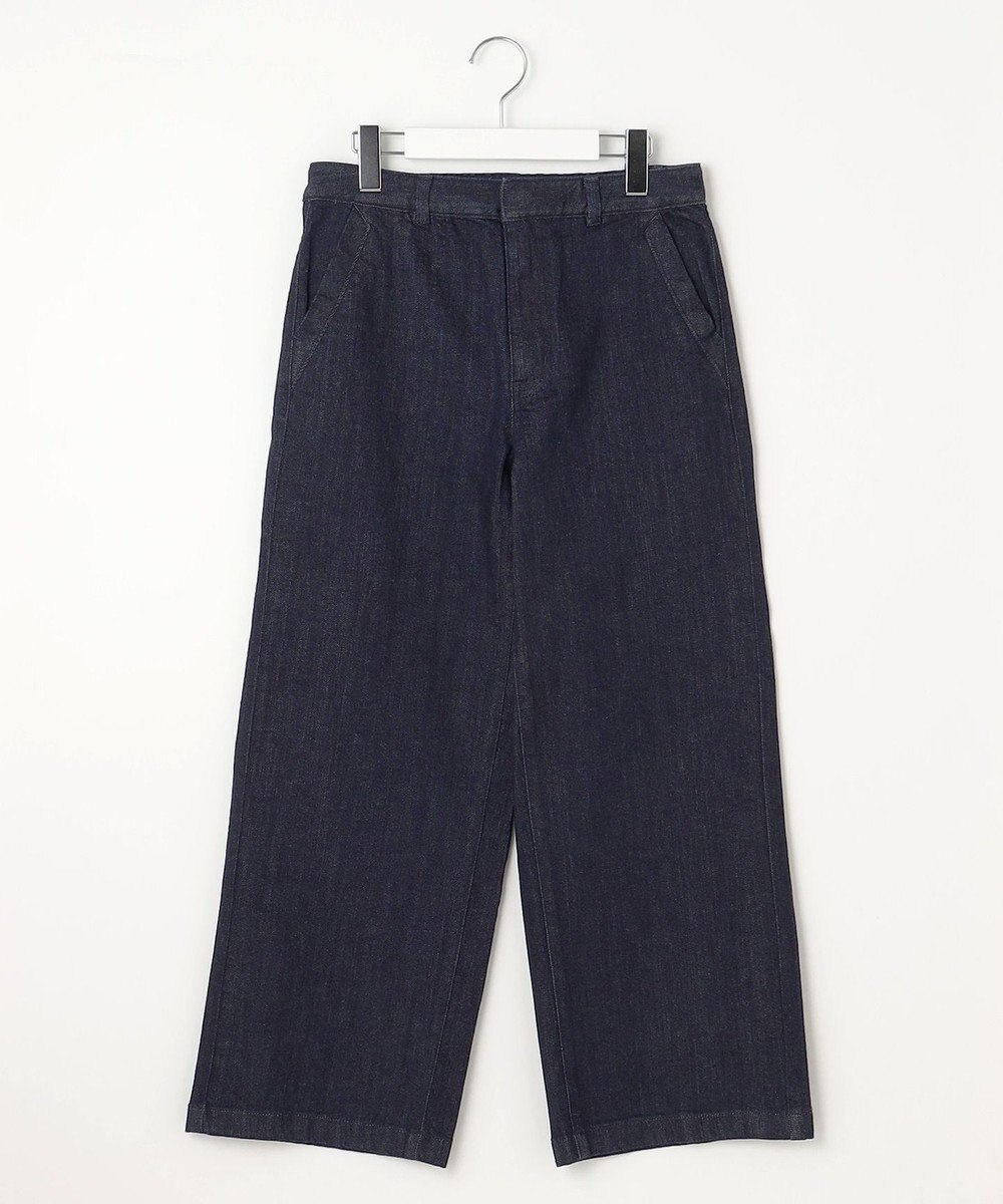 J.PRESS LADIES 【洗える】9ozストレッチ デニム ワイド パンツ 