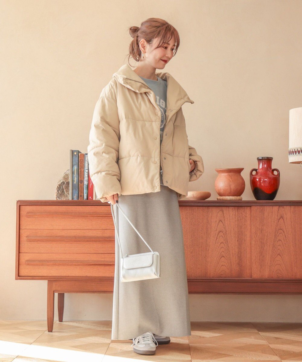 AMERICAN HOLIC リサイクル軽ポカ撥水加工スタンドショートコート 