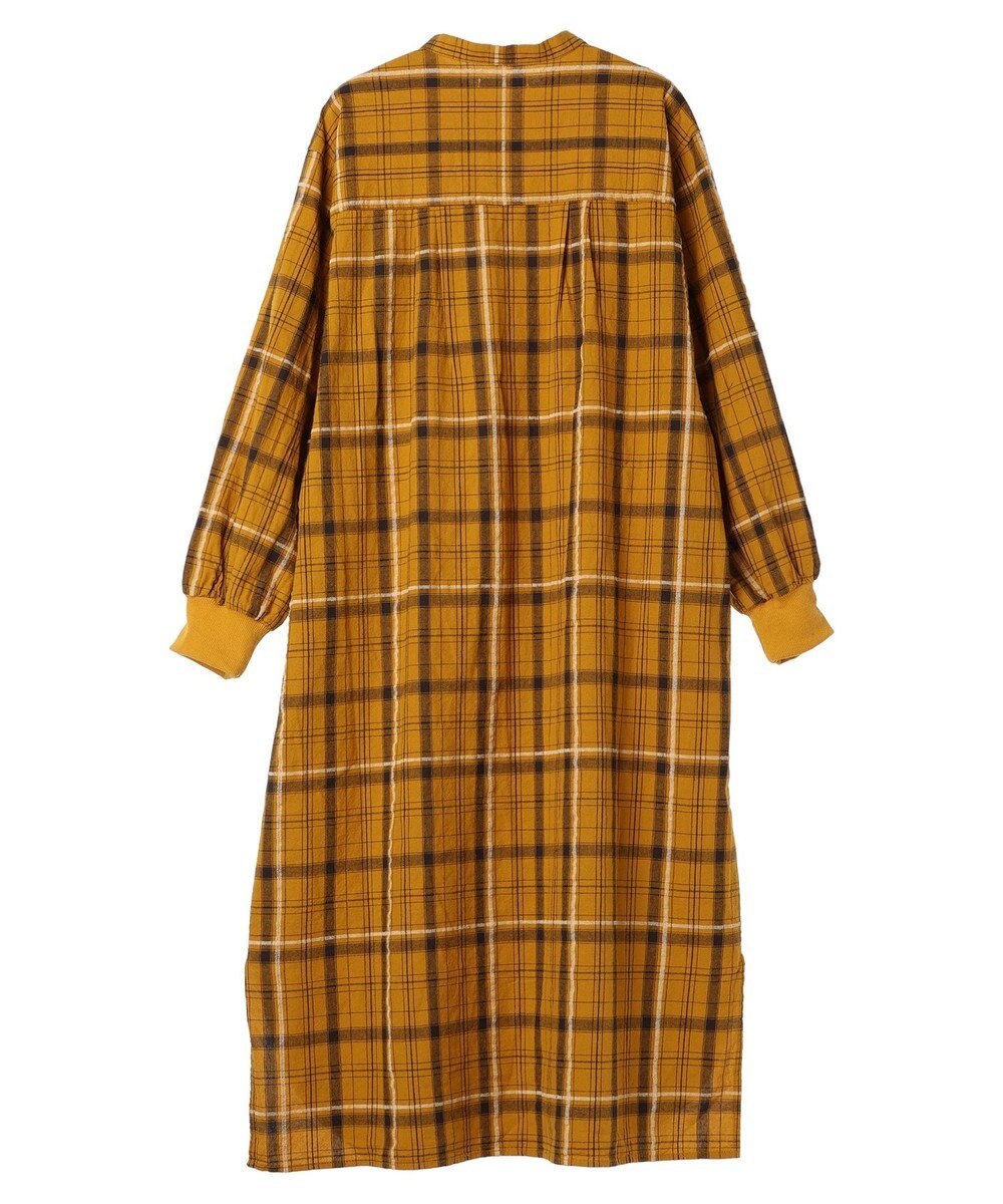 CRAFT STANDARD BOUTIQUE 先染めチェック（小）バンドカラー袖ＲＩＢ　ＯＰ 