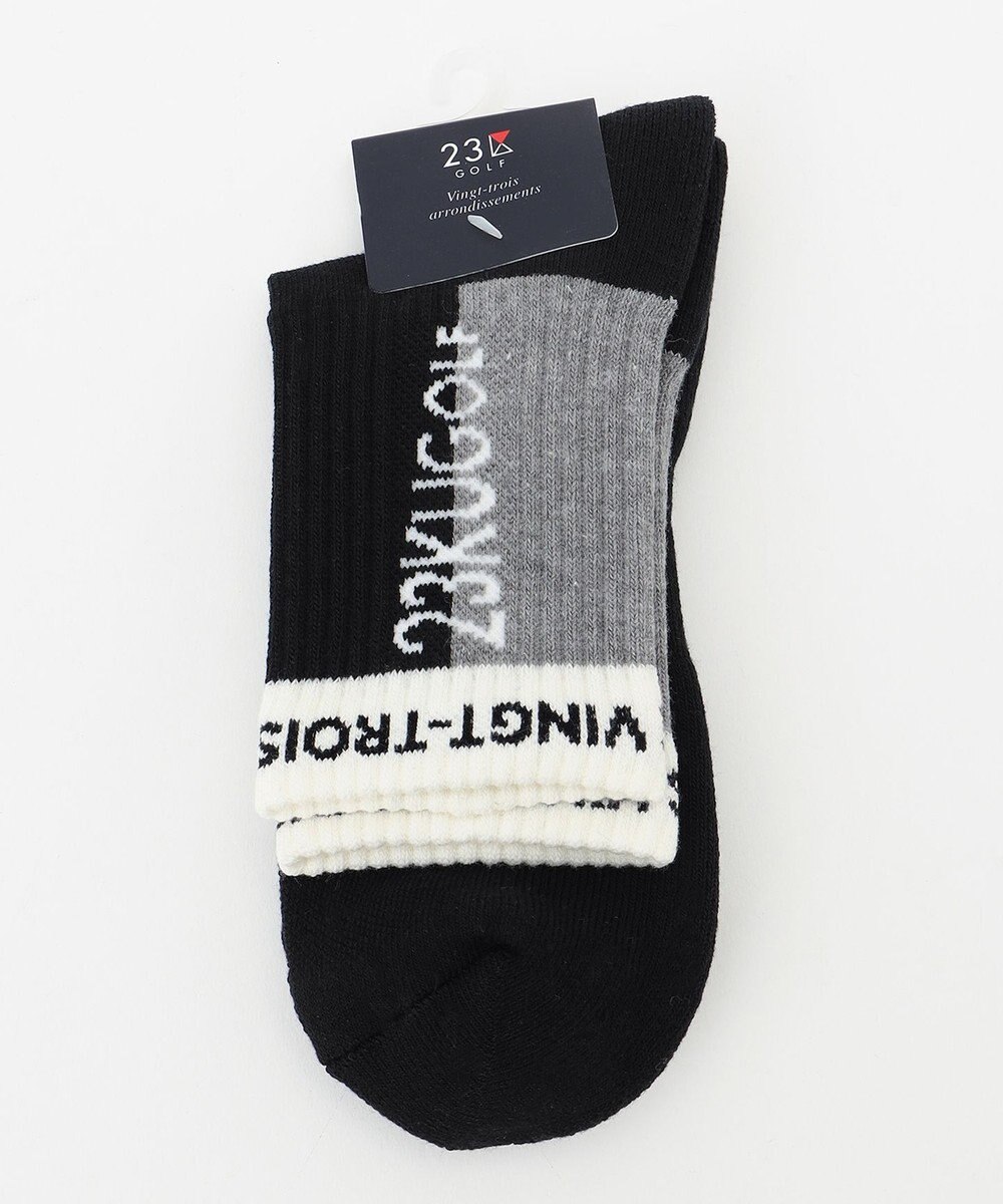 23区GOLF 【MEN】カラーブロック レギュラーソックス 