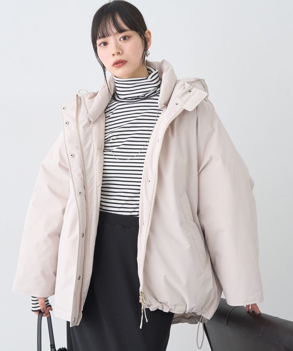 earth music&ecology フーデットパファーコート 