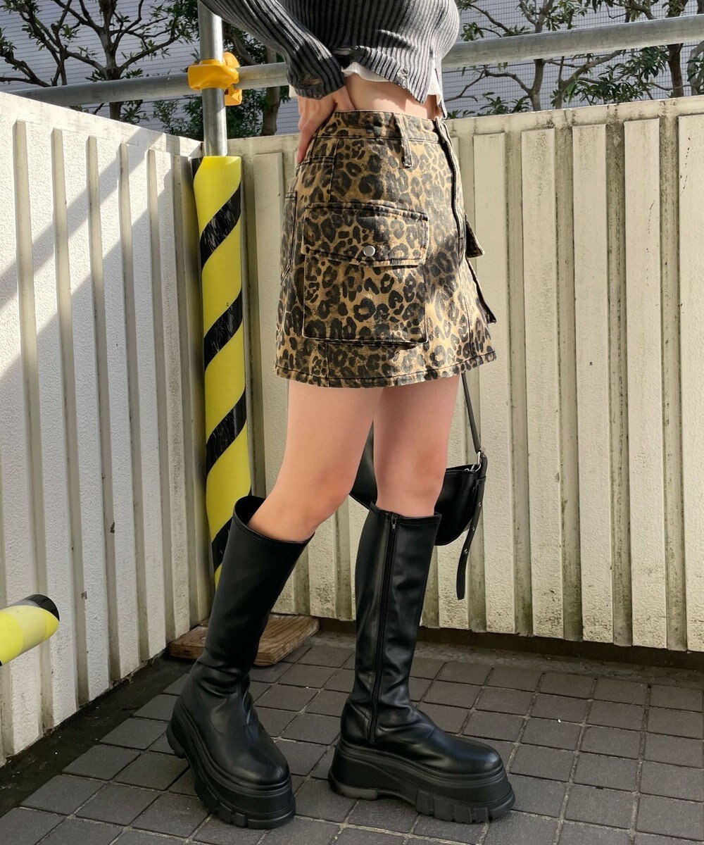 WEGO ヴィンテージウォッシュカーゴミニスカート 