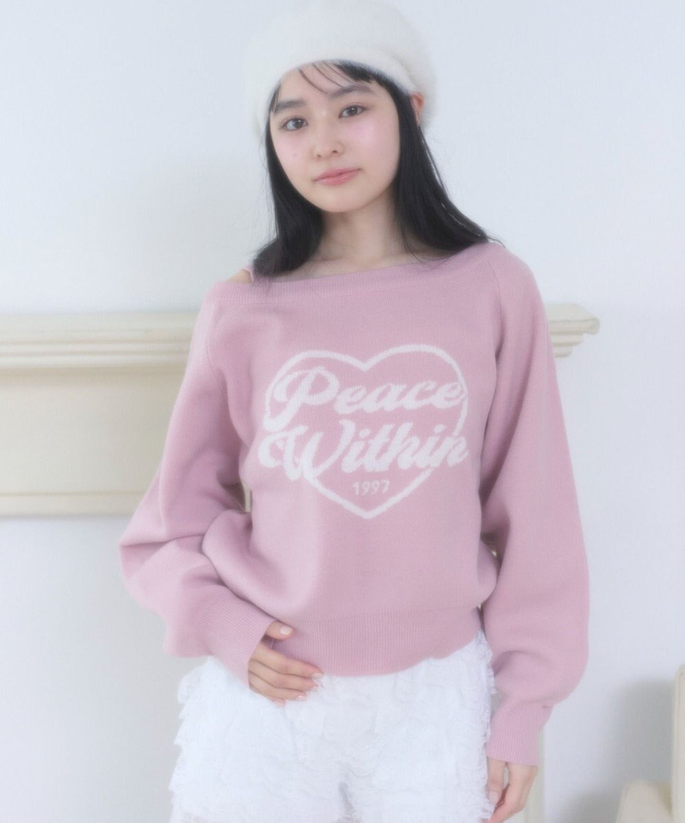 WEGO ハートワンショルニット 