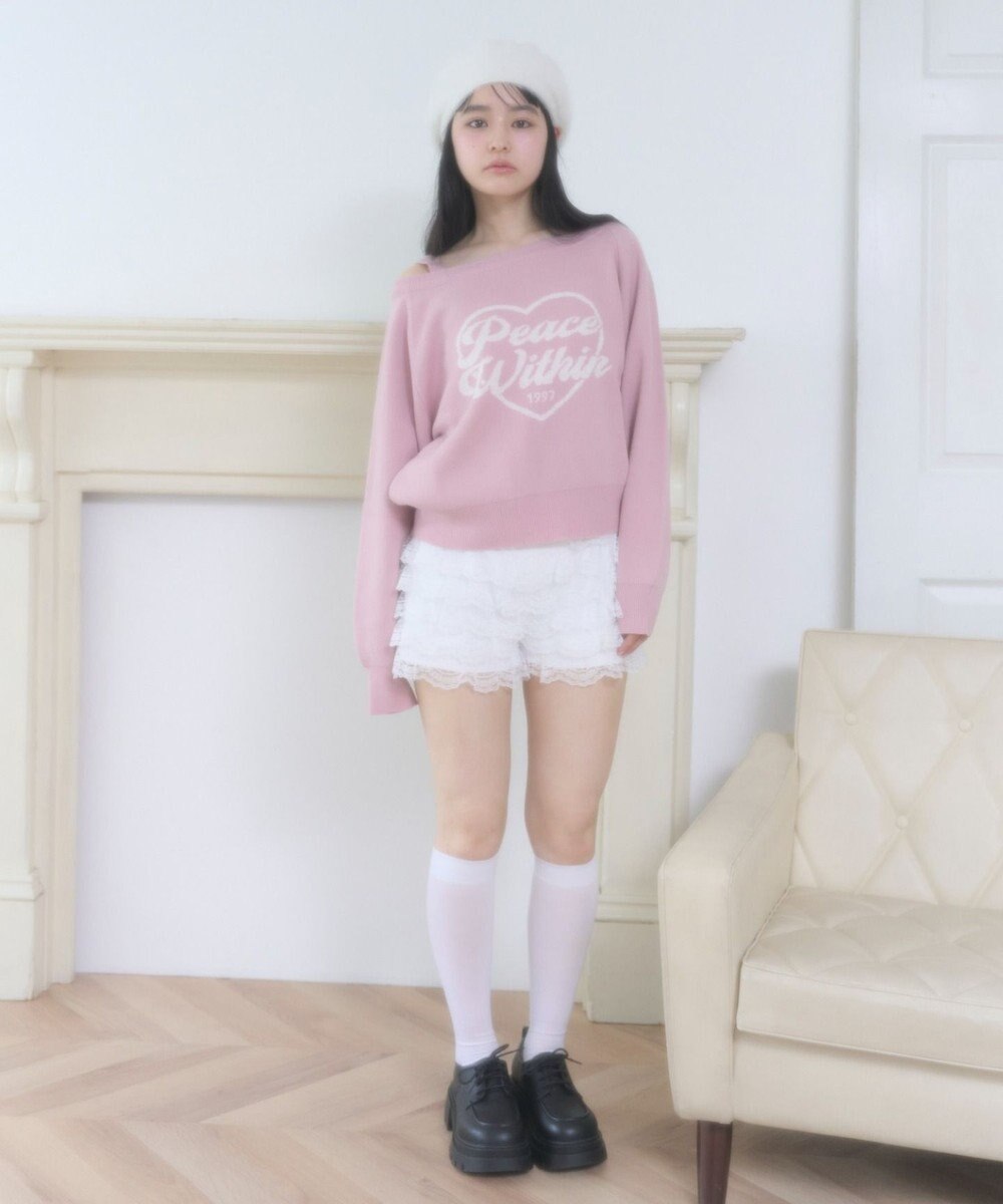 WEGO ハートワンショルニット 