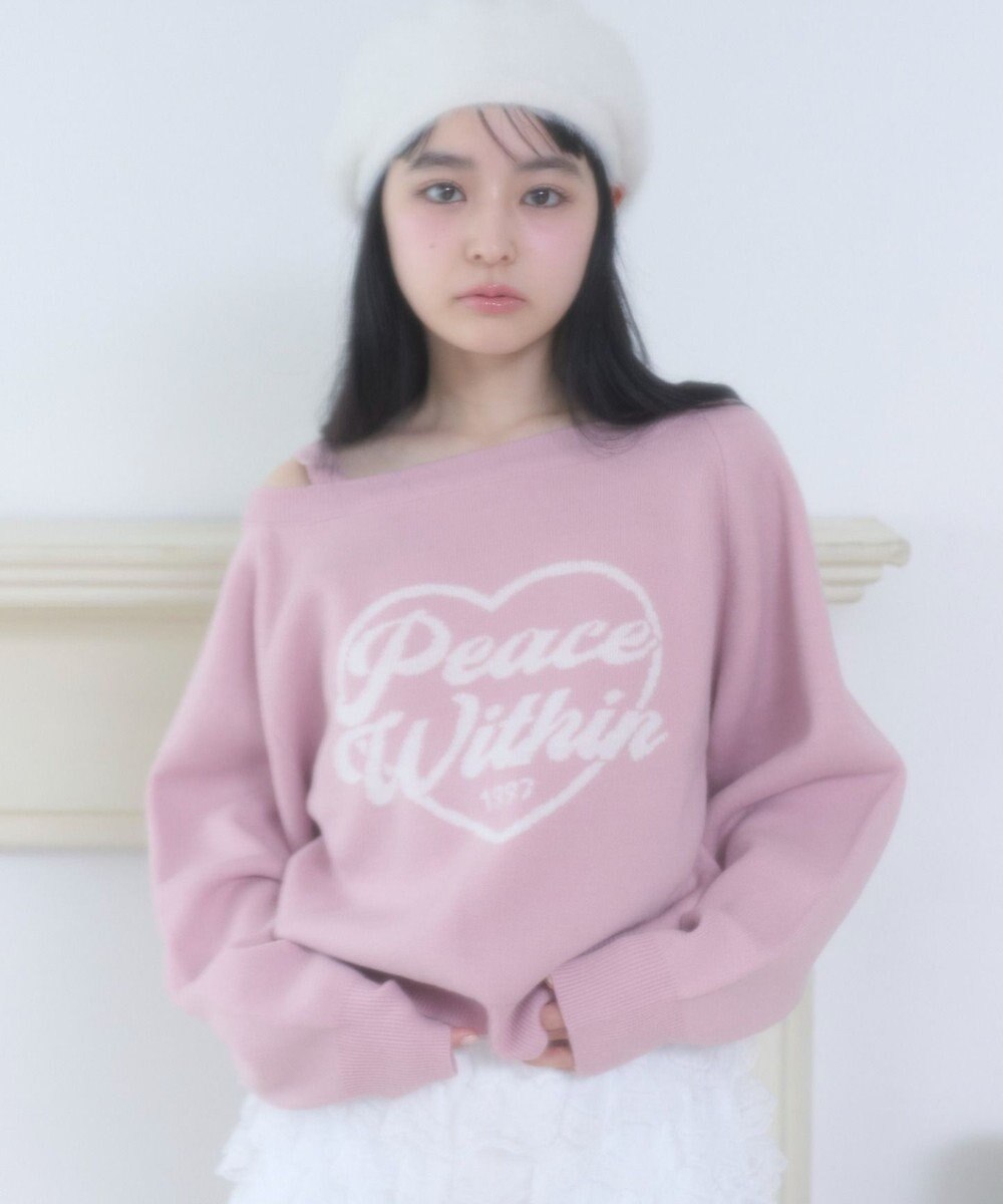 WEGO ハートワンショルニット 