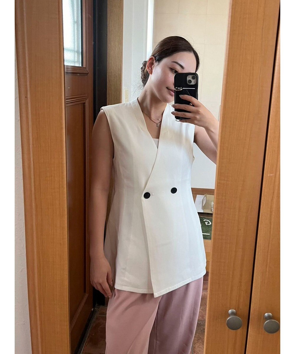 Green Parks AnriettMusee ネック切替デザインベスト 