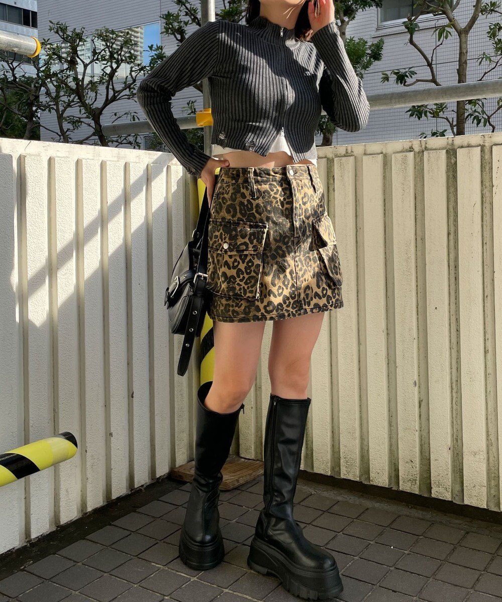 WEGO ヴィンテージウォッシュカーゴミニスカート 