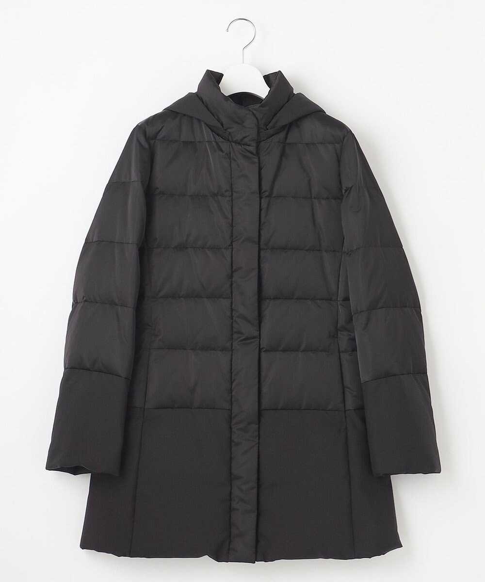 自由区 【撥水加工・洗える】ブライトダウンフード付き ダウンコート 