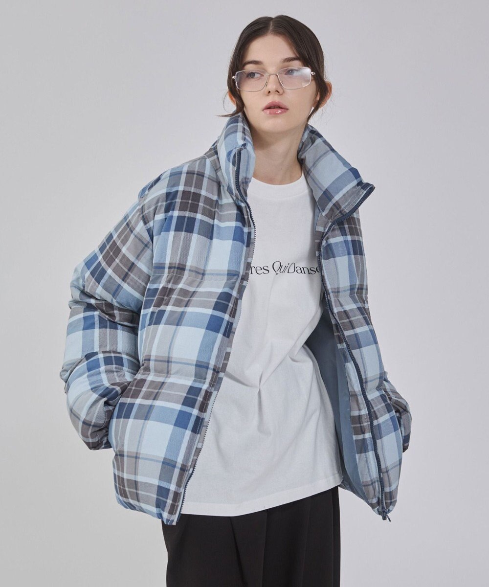 WEGO 【ユニセックス着用ITEM/MLサイズ展開】チェックパファーブルゾン 