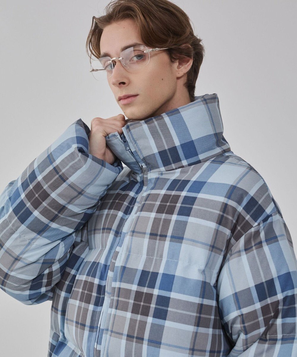 WEGO 【ユニセックス着用ITEM/MLサイズ展開】チェックパファーブルゾン 