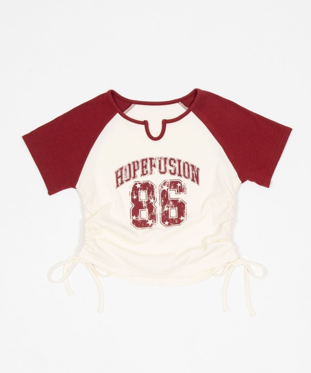 WEGO キーネックサイドレースアップちびT 